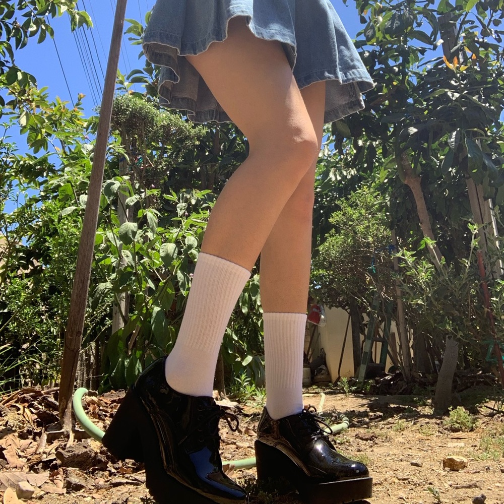 Forever 21 black platform oxford heels